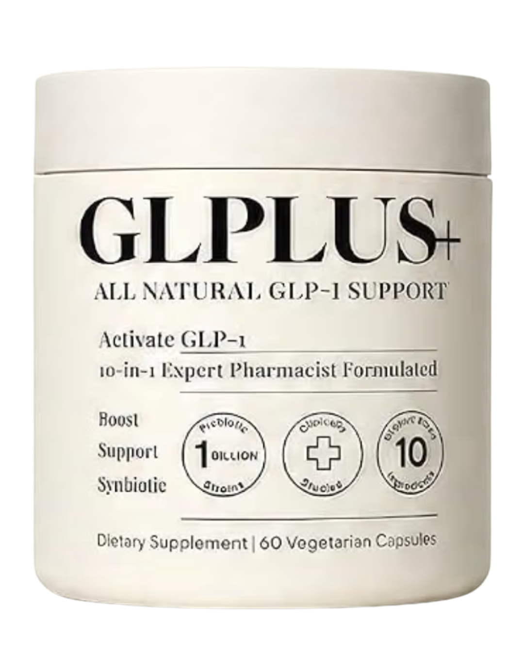 GLPlus — vista frontal del envase