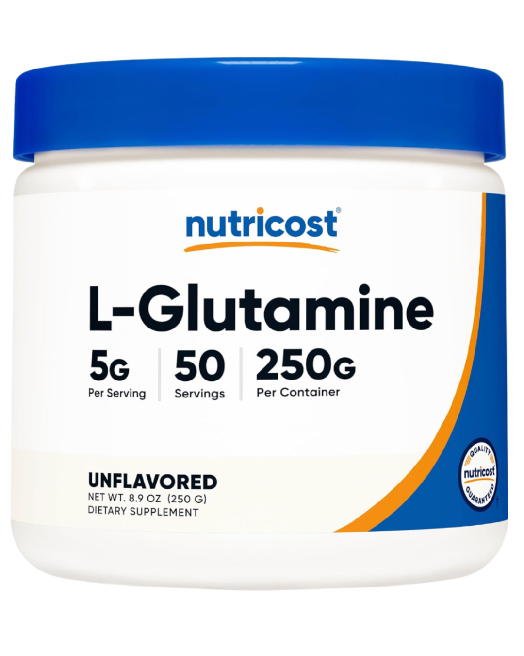 L-Glutamina — vista frontal del envase