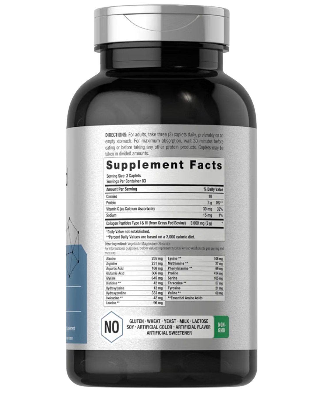 Información nutricional de Amino Acid Complex 3000 mg